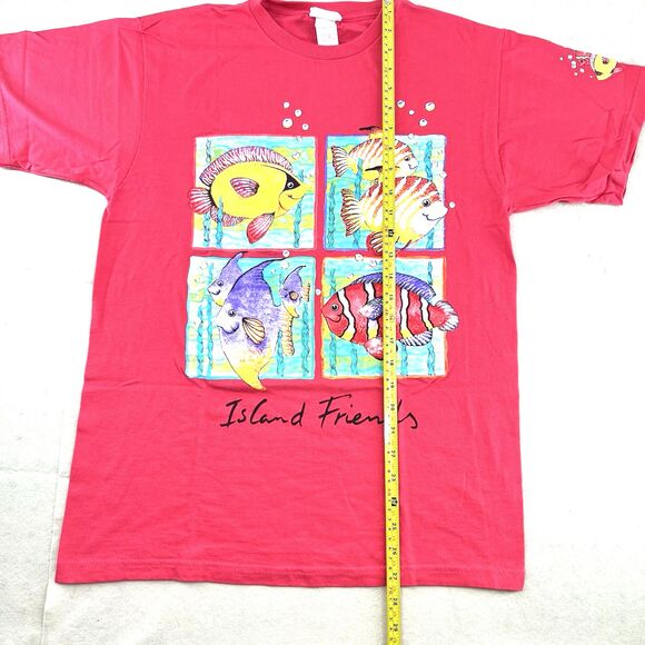 VTG Bobbie Brooks "Island Friends" Tropical Fish Grandma Core Tshirt Size M - Picture 8 of 14
